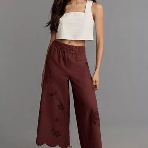 Anthropologie Brown Wide-Leg Pants